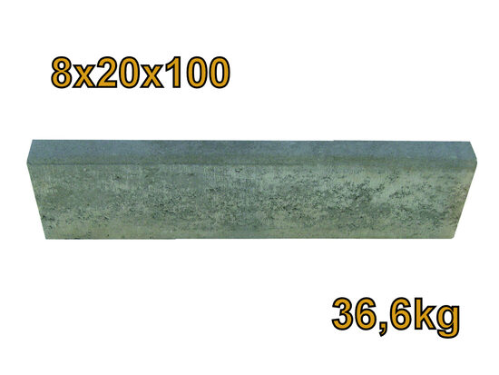 Randstein / Kantstein / Borde / Ballastierung / 8x20x100 / grau / 36,6 kg / Beton / zur Selbstabholung